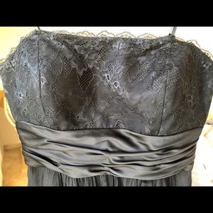 Maxi black dress evening strapless